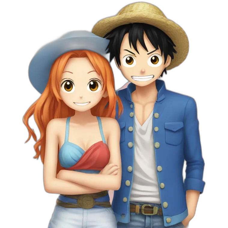 Luffy x nami emoji