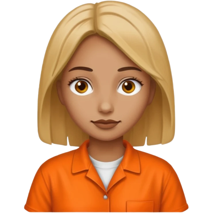 prisoner woman in orange clothing emoji