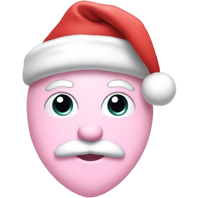 pale pink heart with Santa hat  emoji