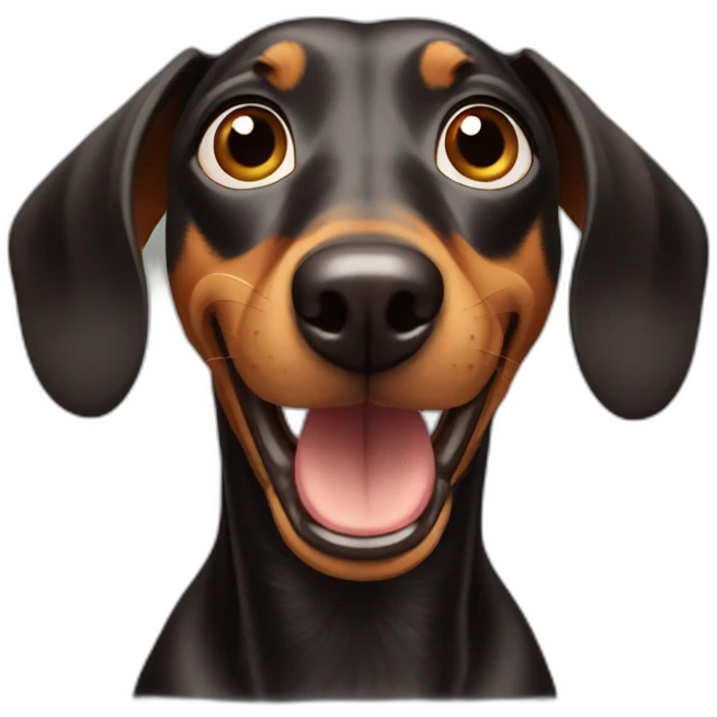 surprised dachshund emoji