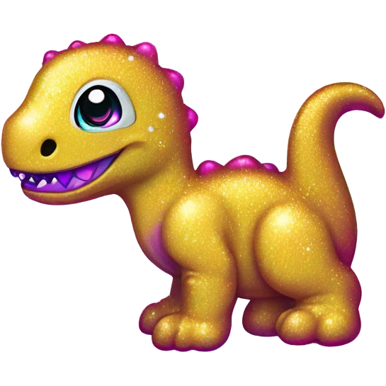Lisa frank glitter baby dinosaur  emoji