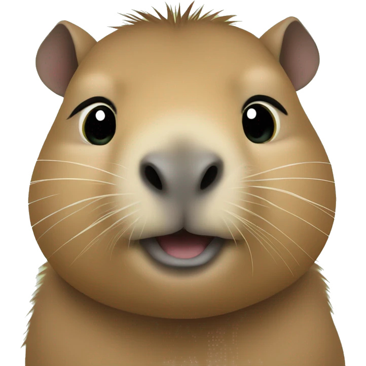 Fat and cute Capybara baby emoji