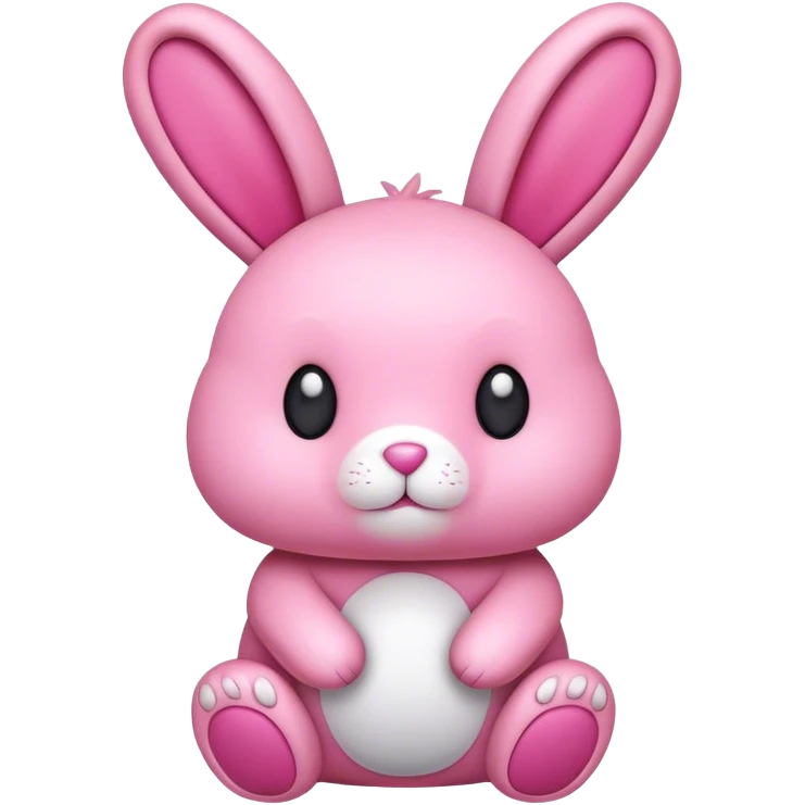 pink stuffed rabbit emoji
