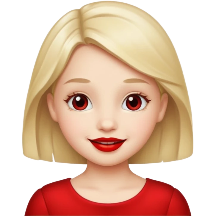 child wearing lipstick  emoji