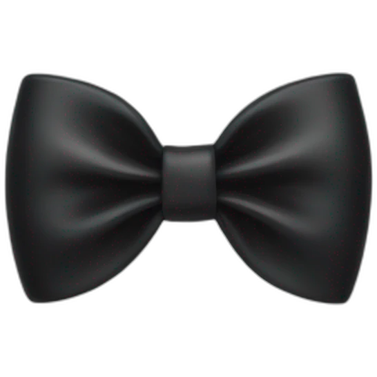 A black bow emoji