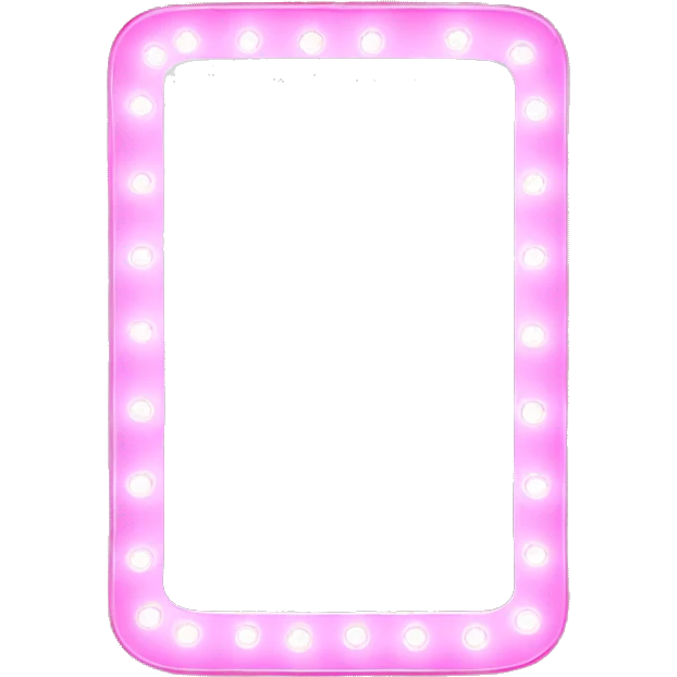 Pink LED vanity mirror  emoji