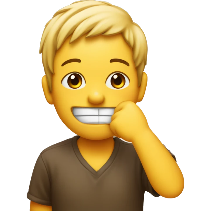face emoji rubbing hand behind ear and smirking emoji