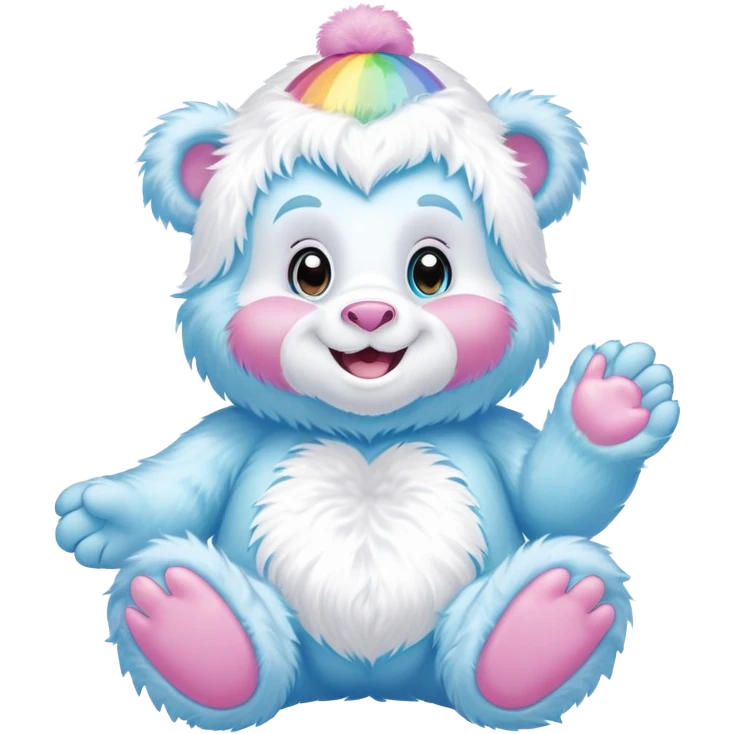 easter rainbow baby care bear  yeti emoji