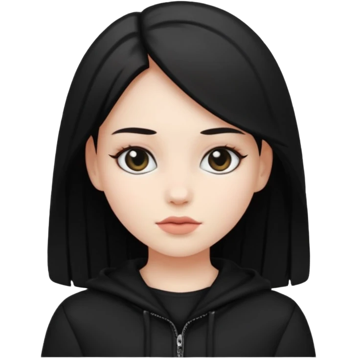 gir\l be white and be wering black emoji