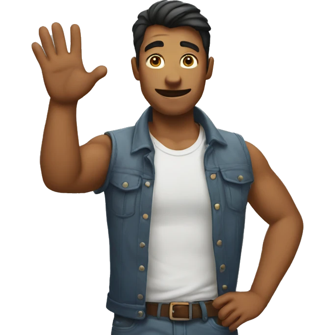 men gesturing NO emoji