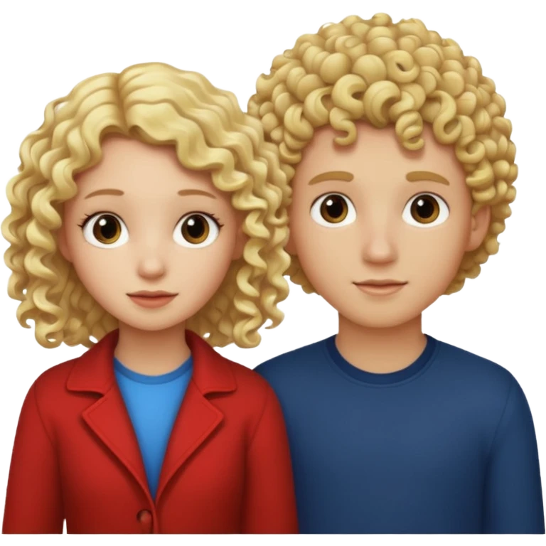 Vreau o fată și un băiat și vreau să fie băiatul creț fată blondă și cu pielia alba emoji