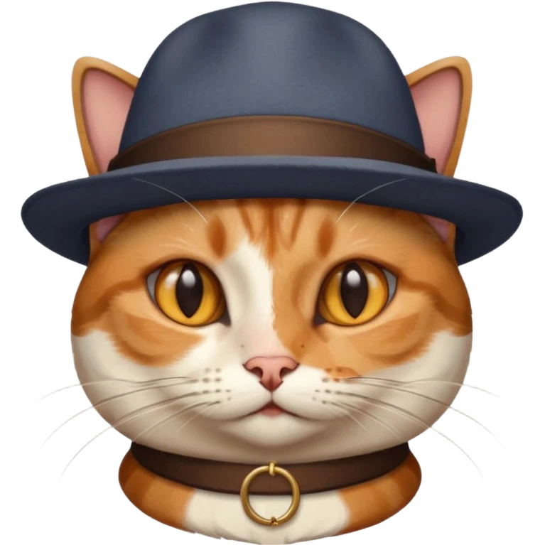 یه گربه که عکس کلاه روی سرش عکس یه سک emoji