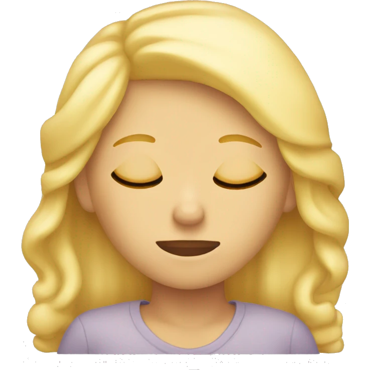 blond wonne sleeping emoji