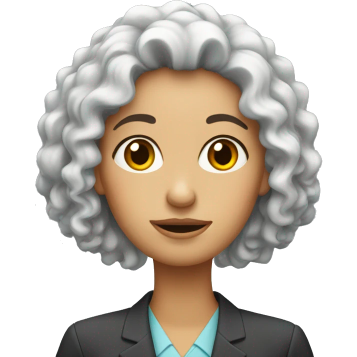 Frizzy headed office woman emoji