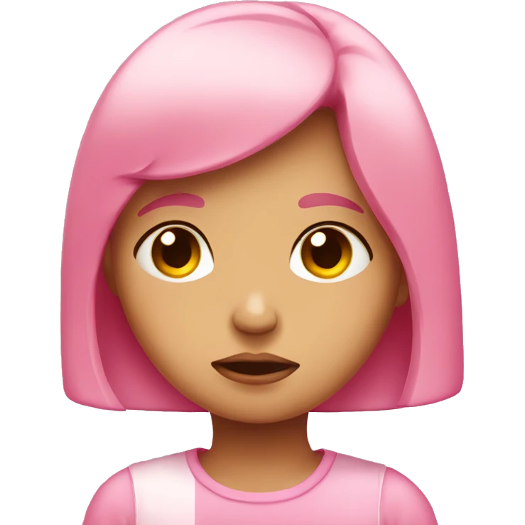 Sad pink girl emoji