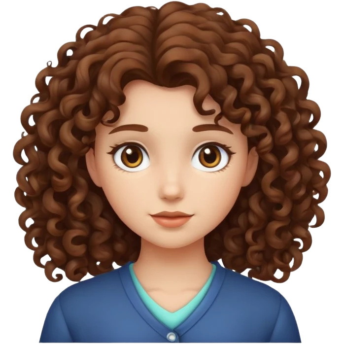 Curly hair girl  emoji
