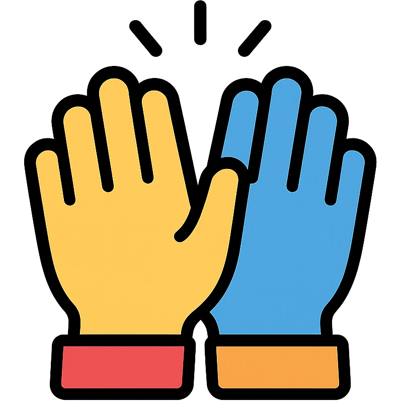high five, clean and professional emoji