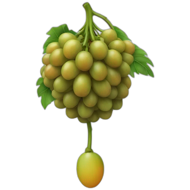 Papaye sur un raisin emoji