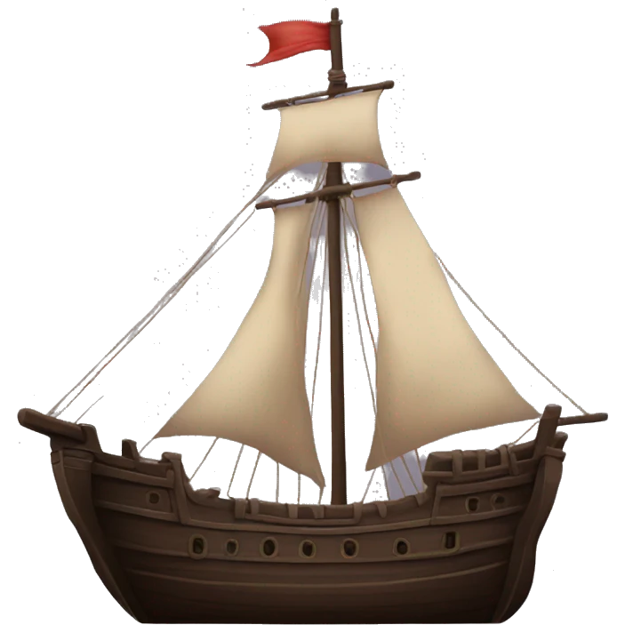 Ancient dark brown ship emoji