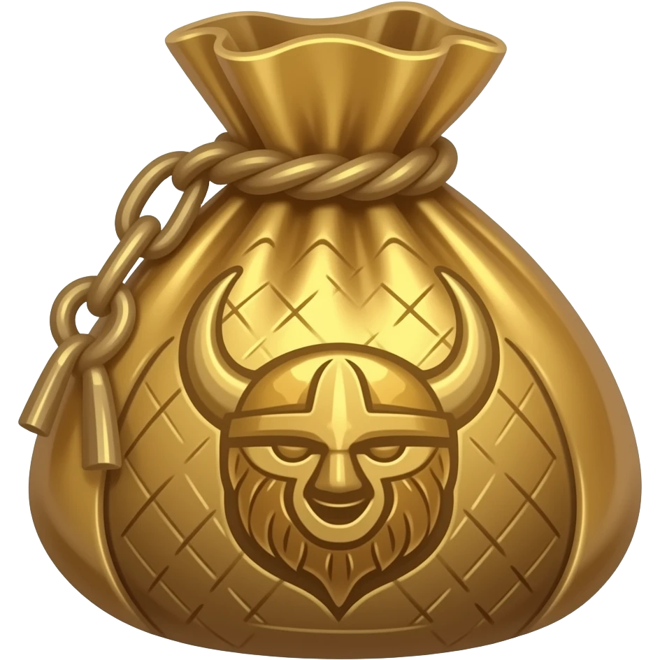 Viking gold pouch emoji