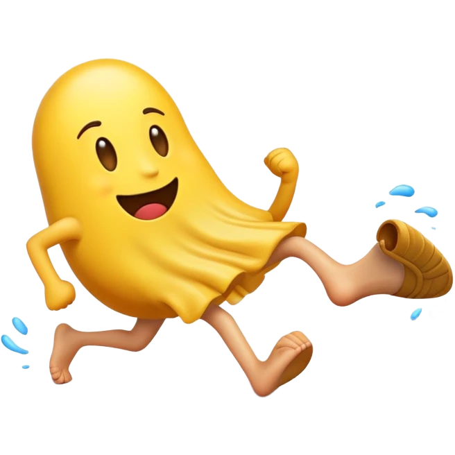 emoji running away from smelly foot emoji