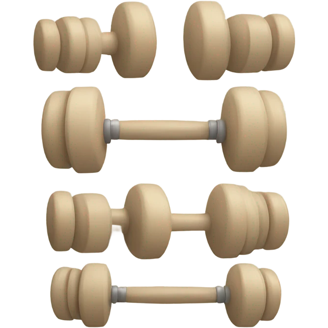beige dumbbells emoji