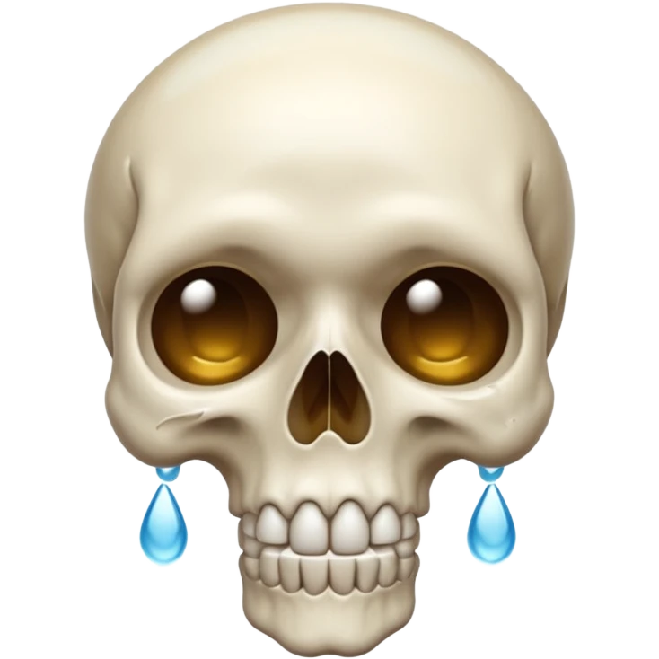 Skull crying loudly and alot emoji