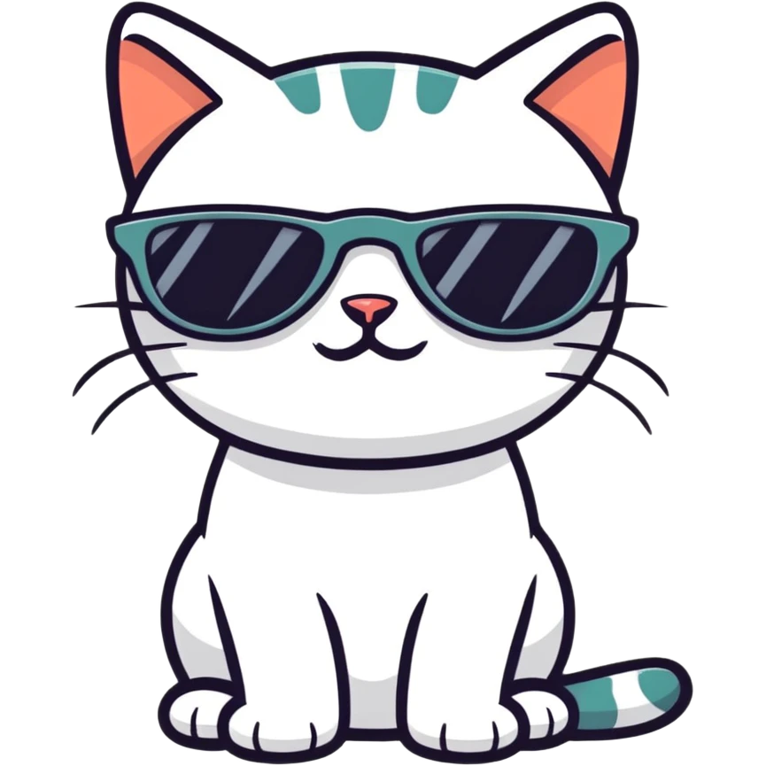 Cat with sunglasses emoji
