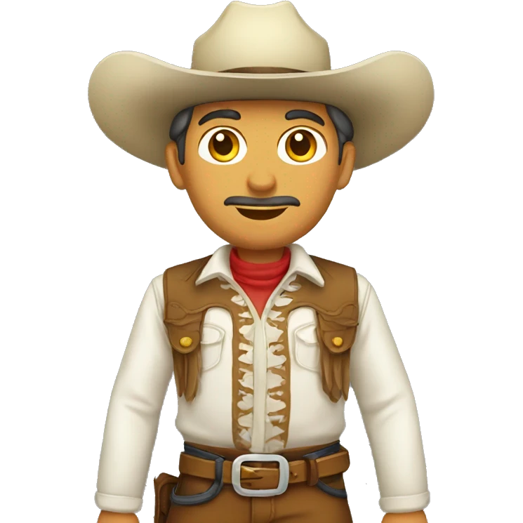 Vaquero con piel blanca  emoji