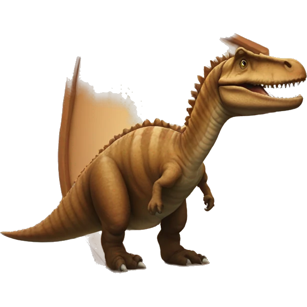 brown spinosaurus crest on the back emoji