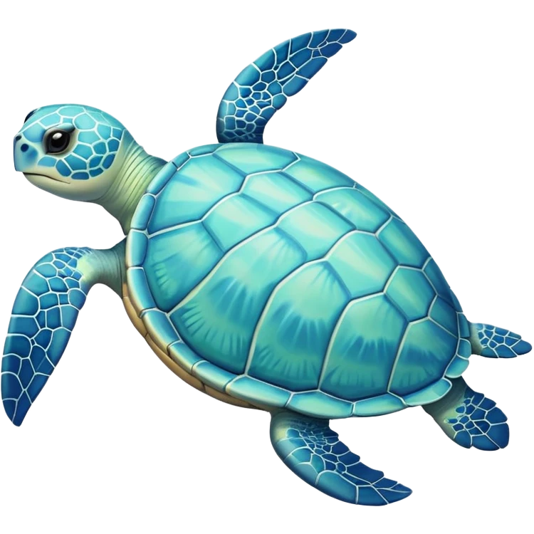 White Pastel sea turtle emoji