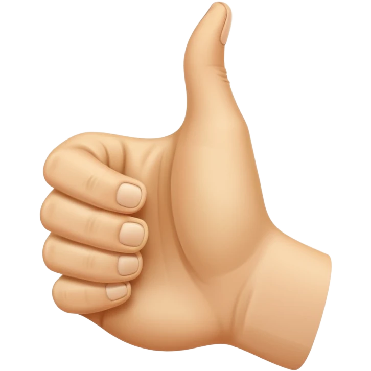 Thumbs up with a shortened or stumpy thumb  emoji