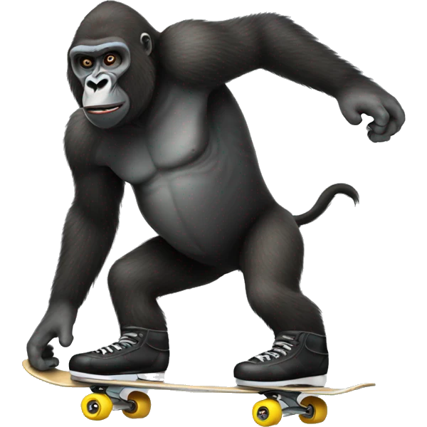 skating-gorilla emoji