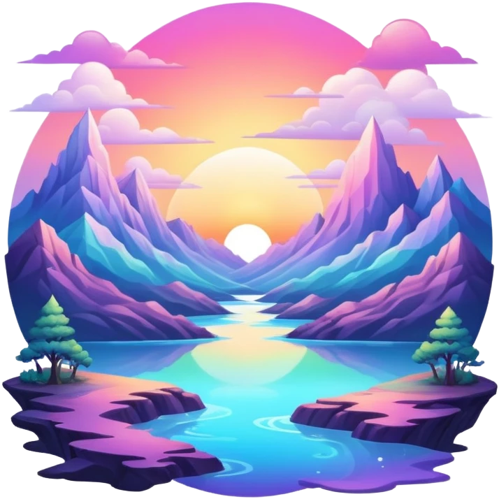 Epic divine legendary complex detailed iridescent gradients aesthetic-scenery emoji