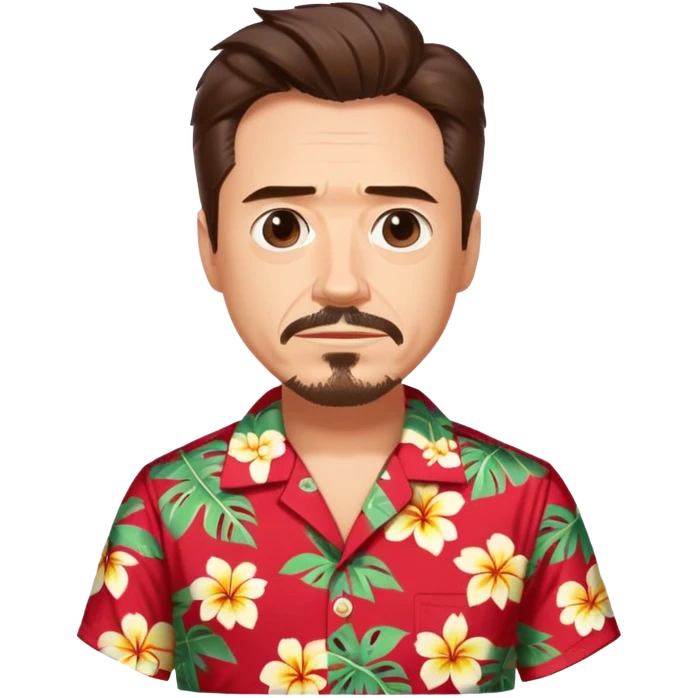 Tony Stark in a Hawaiian shirt. emoji