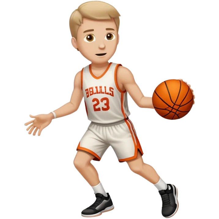 White man sucking at basketball  emoji
