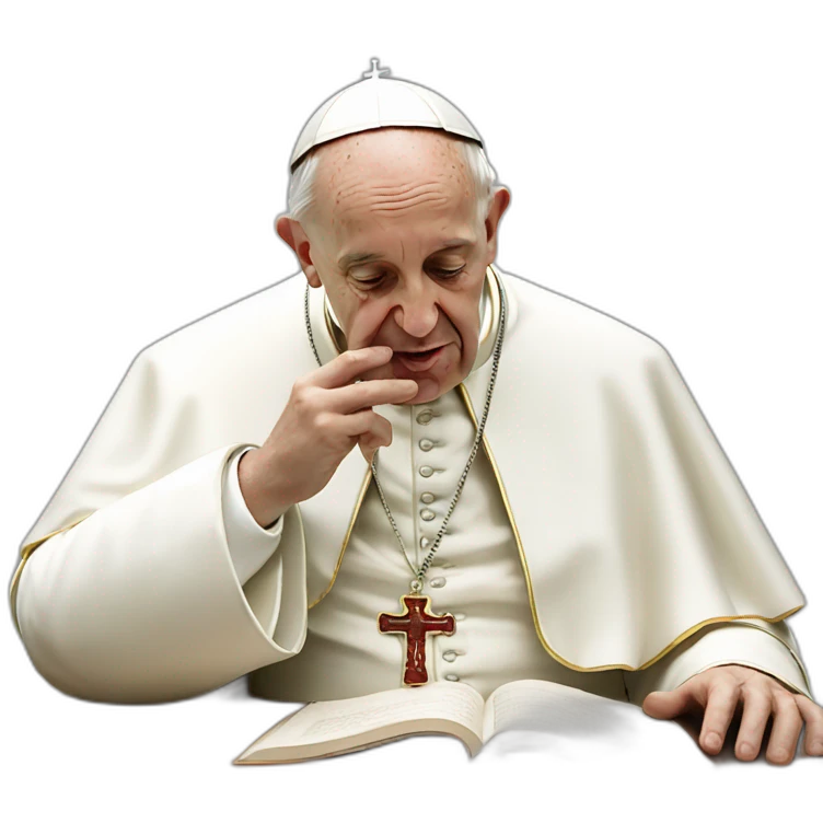 the pope innocently snorting lines emoji