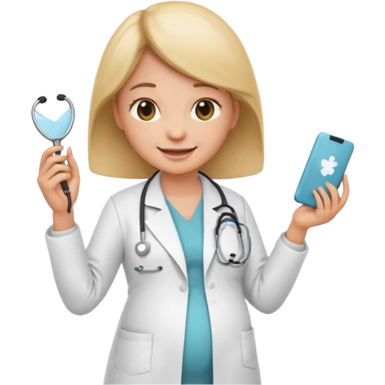 emoji obstetric doctor, pregnant care, stethoscope emoji