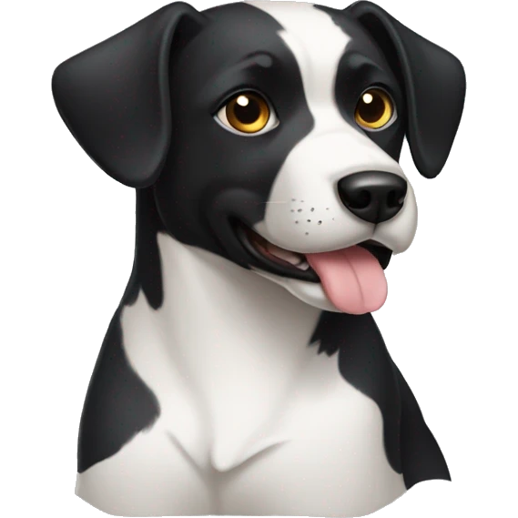 Perro negro y blanco  emoji