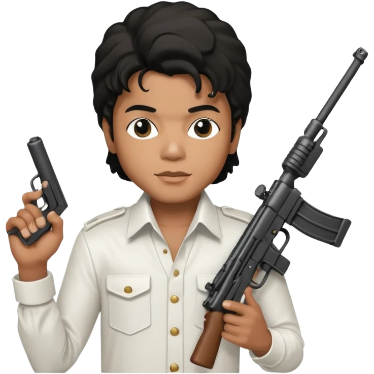Micle Jackson holding a smg emoji