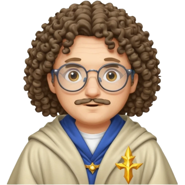 curly wizard wiyh glasses emoji