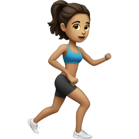 Brunette girl working out  emoji