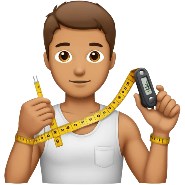 male body measuring emoji