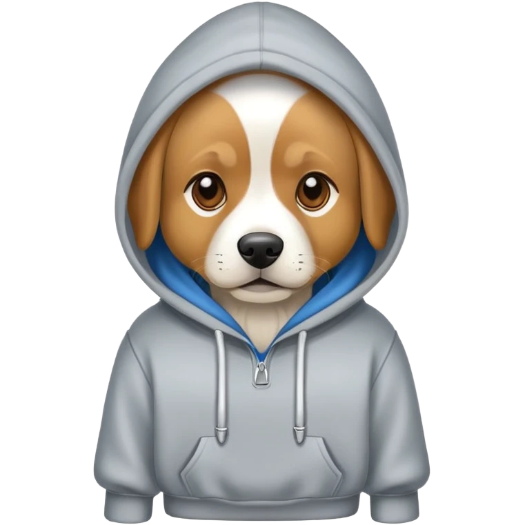 Dog wearing a hoodie emoji