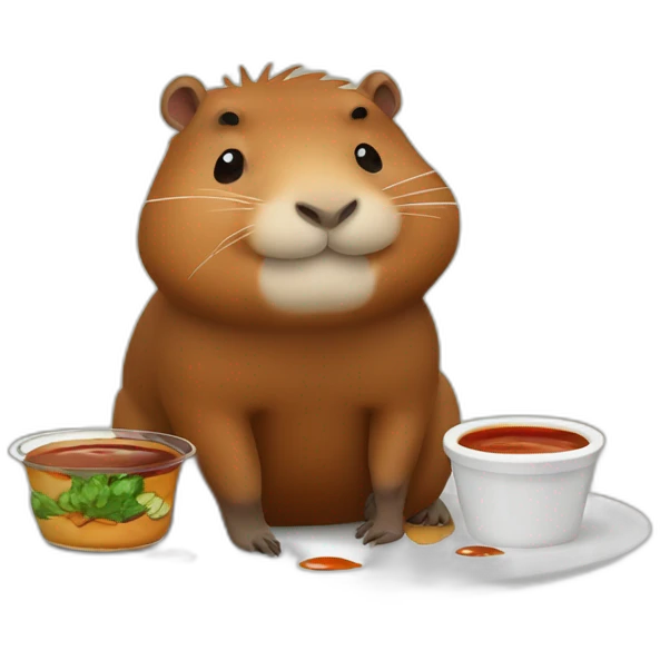 Capybara with teriyaki sauce  emoji