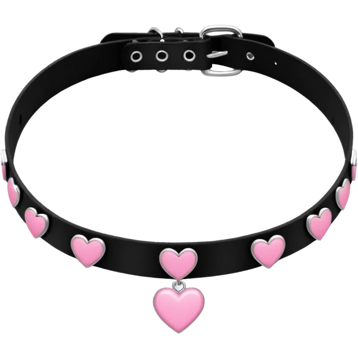 BLACKPINK-inspired gothic choker ,  hearts, black and pink, cute,  emoji