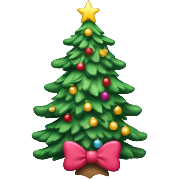 Christmas tree with hello kitty  emoji