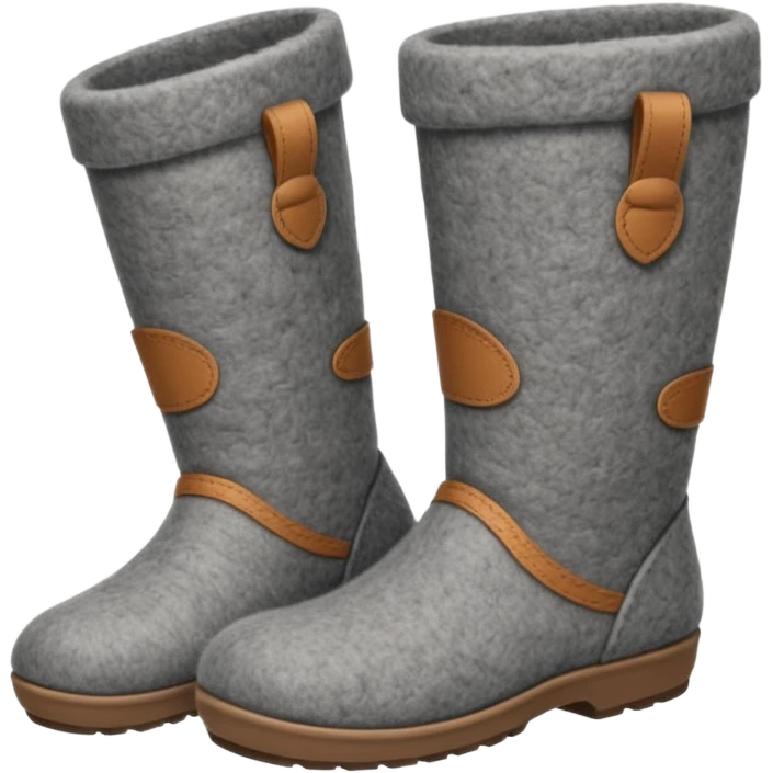 felt boots made entirely of felted wool without soles emoji