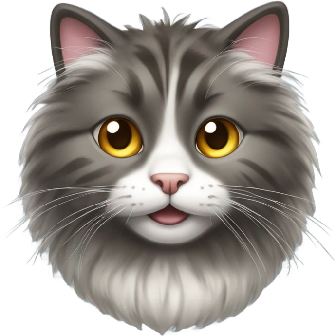 happy Fluffy cat emoji