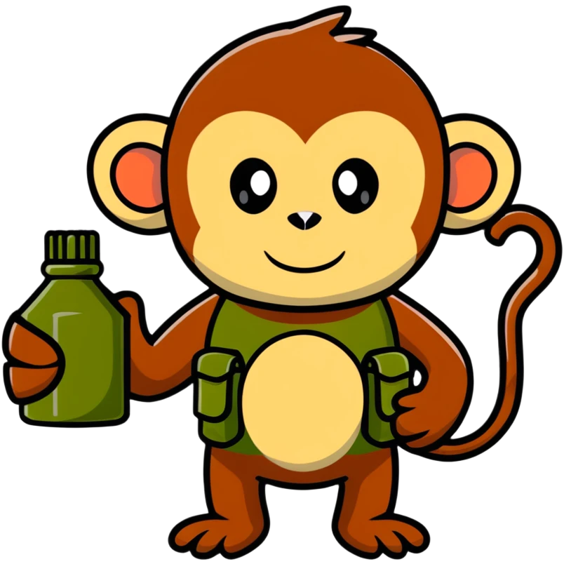 monkey with a grenade emoji